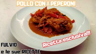 POLLO CON I PEPERONI  Ricetta in padella con salsa agrodolce [upl. by Abehshtab]