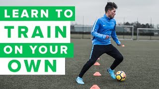 How to train on your own  3 individual football training drills [upl. by Yelnikcm]