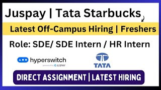 Juspay Tatastarbucks Latest Hiring  Direct Assignment  2021 2022 2023 2024 BATCH  Jobs [upl. by Naashar]