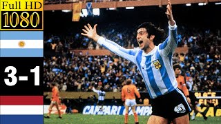 Argentina 31 Netherlands world cup 1978 Final  Full highlight  1080p HD  Kempes [upl. by Kial]