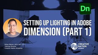 Setting up Lighting in Adobe Dimension Part 1 [upl. by Ynnol]