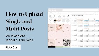 How to Upload Single and Multi Posts on PLANOLY Mobile and Web [upl. by Nnylyar]