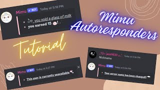 ༊·˚ Mimu autoresponders  Tutorial  Pinky [upl. by Renzo101]