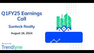 Sunteck Realty Earnings Call for Q1FY25 [upl. by Aeirdna467]