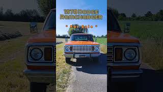 1978 Dodge Ramcharger for sale [upl. by Killian819]