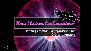 U4Day2ElectronConfigandOrbitalNotations [upl. by Olemrac453]