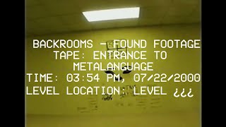 Backrooms Found Footage  Entrance to Metalanguage [upl. by Sterne]