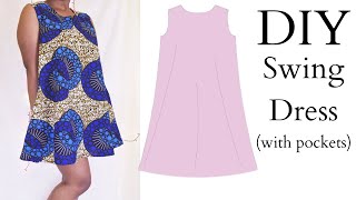 DIY Loose Dress Sewing Tutorial Circle DesignSwing Dress  Sewing Pattern [upl. by Edac]