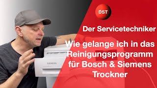 Trockner reinigen  Reinigungsprogramm Bosch amp Siemens Wärmepumpentrockner [upl. by Orfinger]