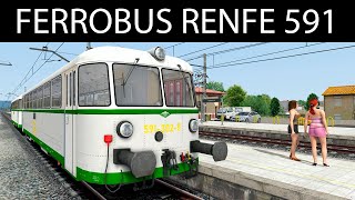 Ferrobus Renfe 591  Almansa  La Encina  Train Simulator Classic [upl. by Ziguard]