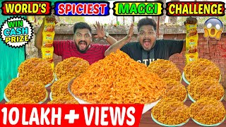 WORLD’S SPICIEST MAGGI EATING CHALLENGE  10X SPICIEST SAOJI MAGGI COMPETITION Ep440 [upl. by Yenahpets]