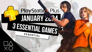 PlayStation Plus Essential January 2024 Monthly Games  PS Plus January 2024 [upl. by Edahc]