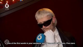 Joost Klein interview during the Televizier Gala about Eurovision [upl. by Ansaev]