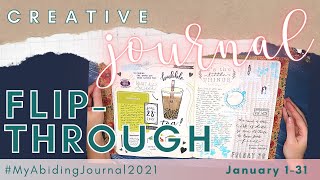 January Daily Creative Journal Flip Through MyAbidingJournal2021 [upl. by Dasha]