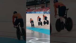 TWO down ONE to go 🥇🥇 Komaan Harrie teamnl olympics trackcycling harrielavreysen [upl. by Krystyna]