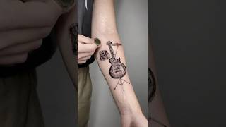 Etherea crea uno strumento che non esiste  tatuaggio musica microrealistico 🎸🎹🥁 [upl. by Kial511]