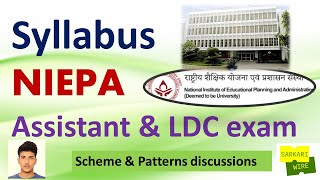 NIEPA LDC syllabus Assistant Syllabus Vacancy 2024 Recruitment [upl. by Dareg]