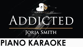 Jorja Smith  Addicted  Piano Karaoke Instrumental Cover with Lyrics [upl. by Aivalf]