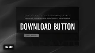 Framer Tutorial How to add a download button [upl. by Marcello]