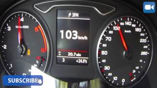 2014 Audi A3 16 TDI 0155 kmh Acceleration [upl. by Anirehtak]