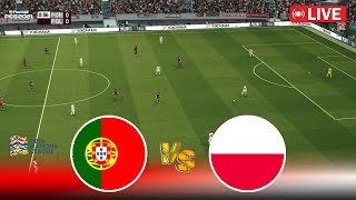 🔴PES 21  Portugal vs Poland  Live  UEFA Nations League  Full Match  Game Simulation [upl. by Arik727]