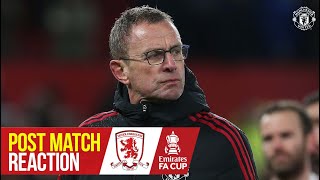 Ralf Rangnick  Post Match Reaction  Manchester United 11 Middlesbrough 78 pens  FA Cup [upl. by Christos]