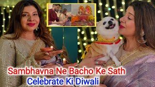 Sambhavna Seth Ne Husband Avinash Or Bacho Ke Sath Celebrate Ki Diwali Sambhavna Seth Entertainment [upl. by Now]