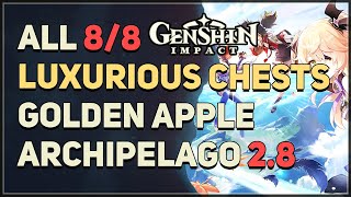 All 8 Luxurious Chests Golden Apple Archipelago Genshin Impact [upl. by Ahsoj877]