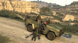 MGS5 Extracted the commander and the soldiers riding in his vehicle 4 total [upl. by Idyh]