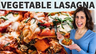 Vegetable Lasagna  How to Make the BEST Vegetarian Lasagna [upl. by Pejsach]