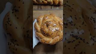 challah bread Zopf 4strand cook bread food challah baking [upl. by Apps]