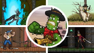 Cactus McCoy 1 amp 2  Flash Game  All Bosses  ENDINGS [upl. by Seen459]