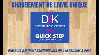 Changement de lame unique sol Quick Step [upl. by Magdalen]