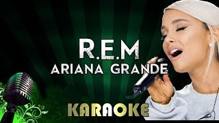 REM  Ariana Grande  LOWER Key Karaoke Version Instrumental Lyrics Cover Sing Along [upl. by Airetnohs]