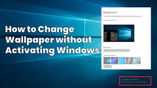 How To Change Windows Wallpaper Background on Desktop Without Windows Activation License [upl. by Tabatha646]