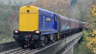 Breedon Class 20 Number 320906 At Hope Valley From Earles Sidings To Hope Cement [upl. by Trahern]