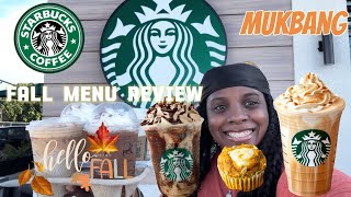 Trying Starbucks New Fall Menu Items  pumpkin spice raccoon cake pop chocolate Truffle [upl. by Slade]