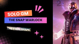 My first ever solo GM nightfall Warlock [upl. by Eolhc]