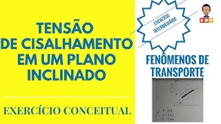 Fenomenos de transporte tensao de cisalhamento em um plano inclinado calculo da viscosidade [upl. by Ellene]