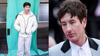 Barry Keoghan Wears White Jacket at Burberry Fashion Show [upl. by Airenahs]