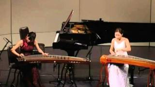 Guzheng  Spring on Xiang River 春到湘江  Performed by Yuan Sha 袁莎 and Yuan Li 袁莉 [upl. by Kleinstein]