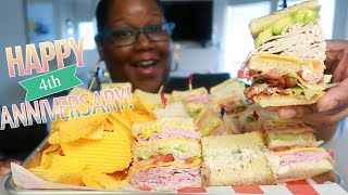 BUILD A COLD SANDWICH PLATTER WITH ME TURKEY AVOCADO CLUB HAM AND CHEESE CHICKEN SALAD [upl. by Eeuqram]