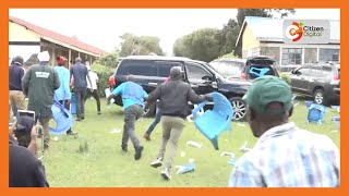 Former DP Gachagua flees as goons disrupt Limuru burial [upl. by Tristis710]