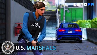 Serving Arrest Warrants as US Marshal  GTA5 LSPDFR [upl. by Enomad]