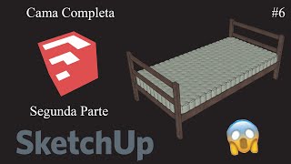 Como hacer una CAMA en sketchup segunda parte  20202021  Mobiliario para sketchup [upl. by Htidra]