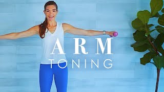 10 Minute Arm Toning Workout  From Flabby to Firm with Light Dumbbells [upl. by Tracee124]