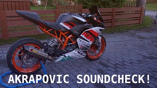 KTM RC 125 Akrapovic Soundcheck [upl. by Lednek]