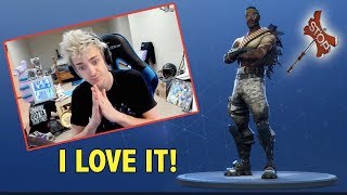 Ninja Reacts To Bandolier Skin amp Stop Axe Pickaxe In Fortnite [upl. by Primaveria]