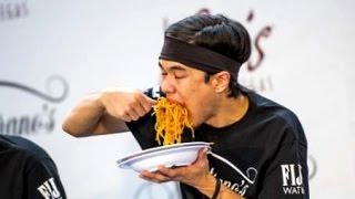 World Pasta Eating Championship World Record Broken [upl. by Romelle]