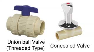 Cpvc Pipe fittings names and image Cpvc concealed fitting  Cpvc sdr 11 pipe [upl. by Ecirtnahs]